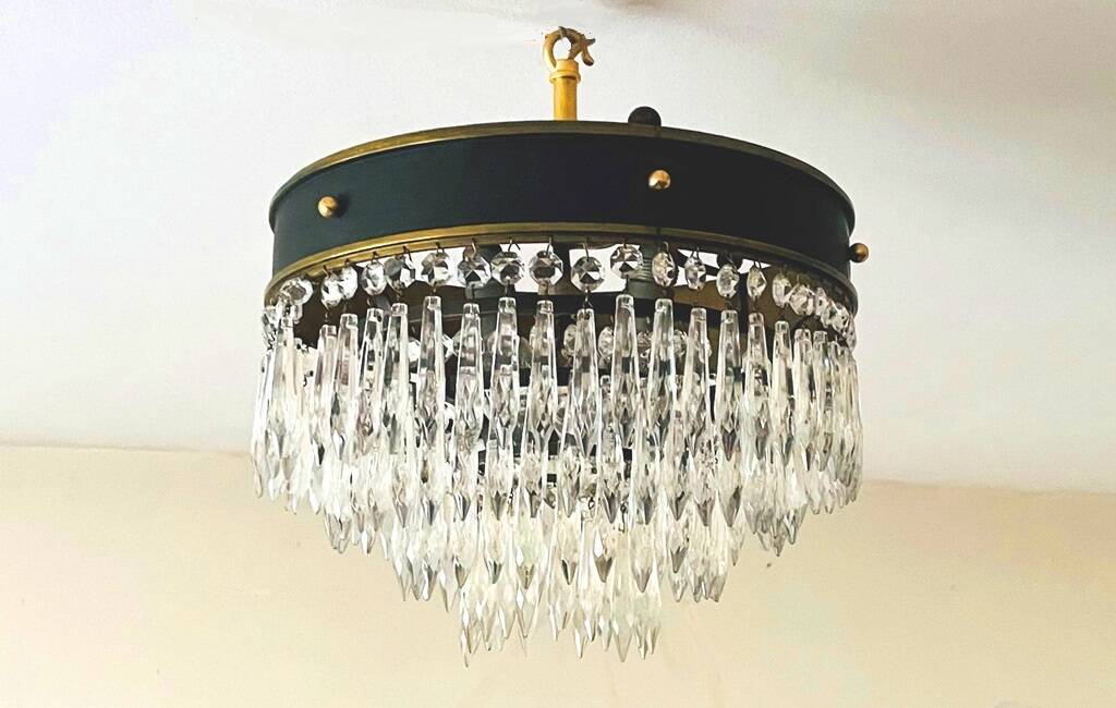 Vintage 50s Neoclassical Style Cascade Ceiling Light