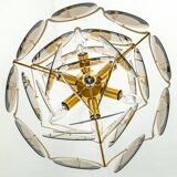 Vistosi Disc Chandelier in Smoked Glass, Italy, 1960s