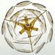 Vistosi Disc Chandelier in Smoked Glass, Italy, 1960s