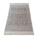 Handmade diamond pattern beige carpet 125x166cm