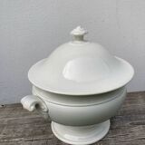Plain white Creil soup tureen