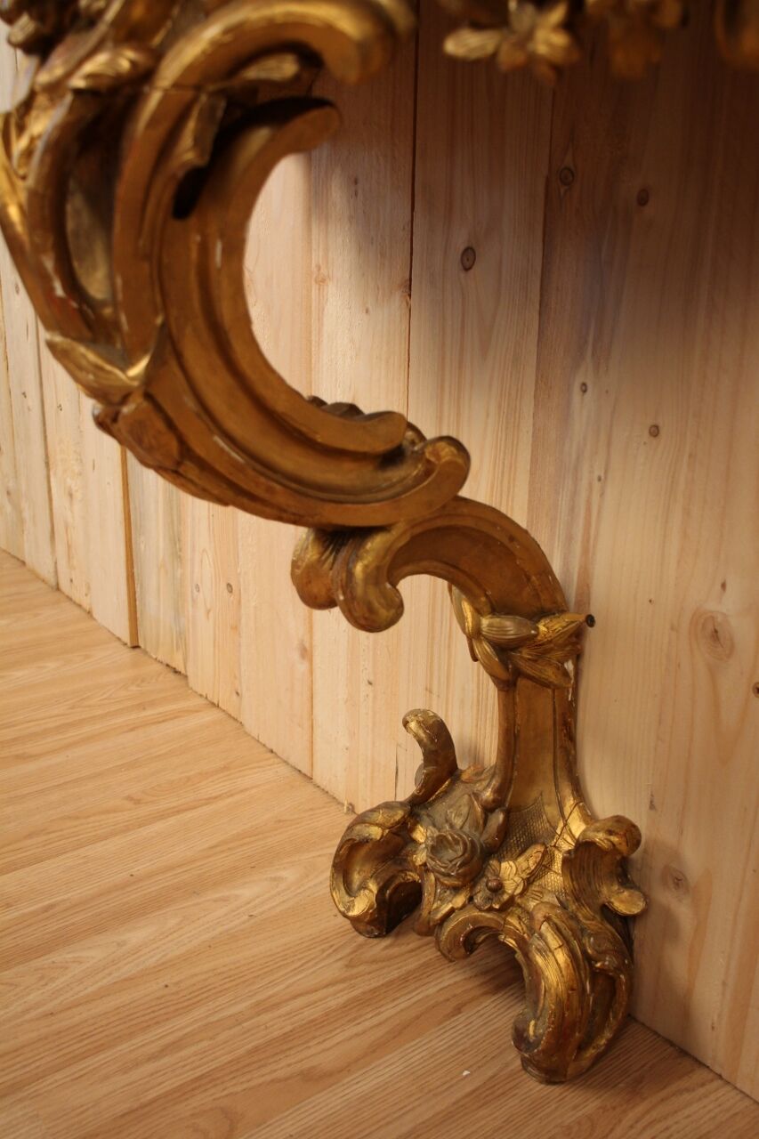 19th century golden wood console