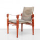 Fauteuil danois en teck et toile
