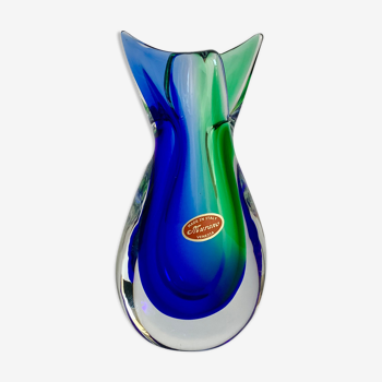 Sommerso murano vase, 1960s