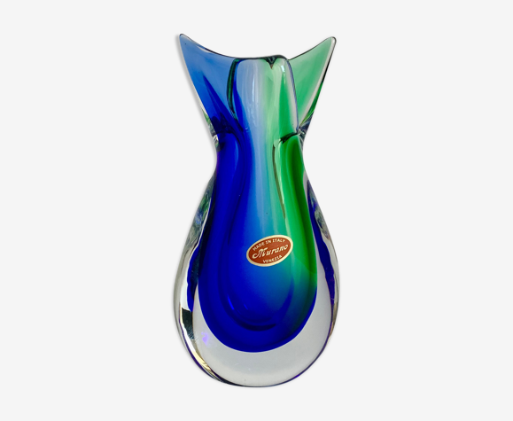 Sommerso murano vase, 1960s