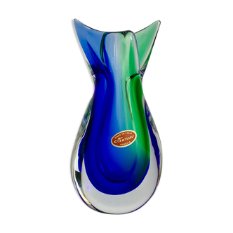 Sommerso murano vase, 1960s