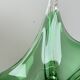 Sculptural Green Murano Style Glass Bowl