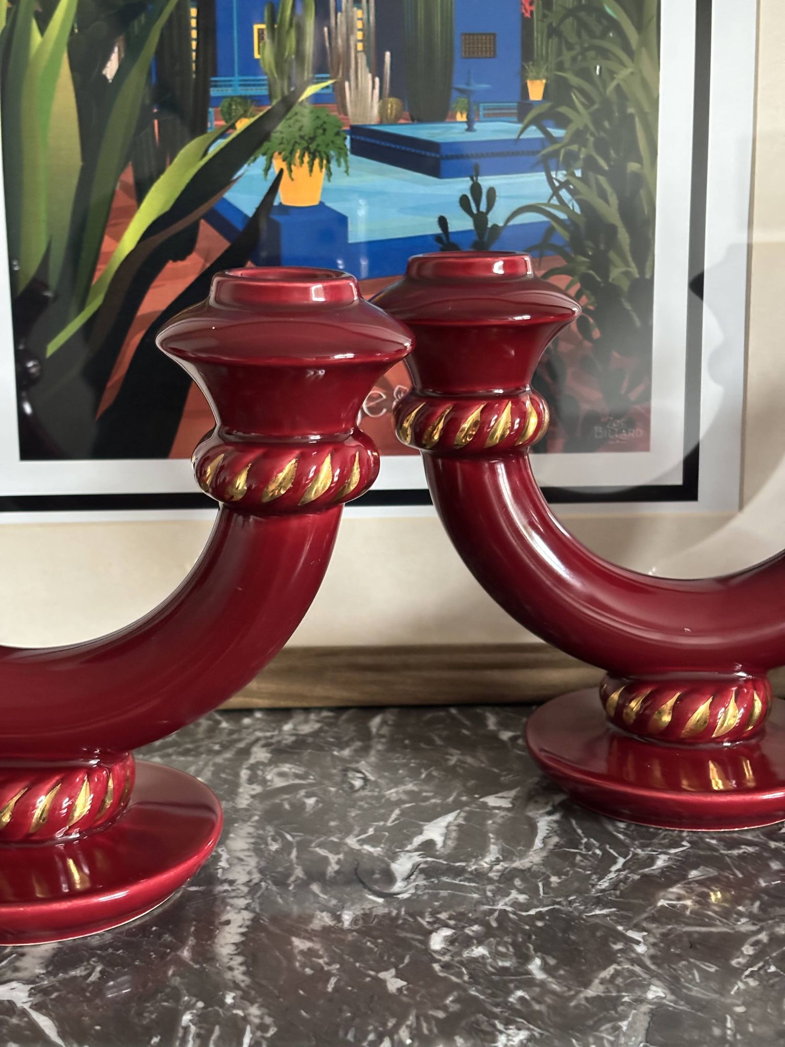 Bougeoirs en céramique, années 50