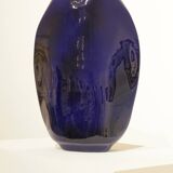 Important blue glazed ceramic vase signed by Max Idlasflag