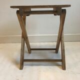 Wooden folding stool