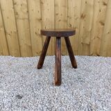 Solid wood tripod stool