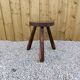 Solid wood tripod stool