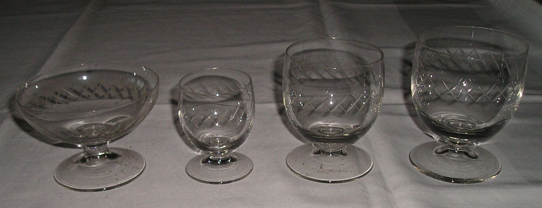 Glass service for 6 people from the 70s