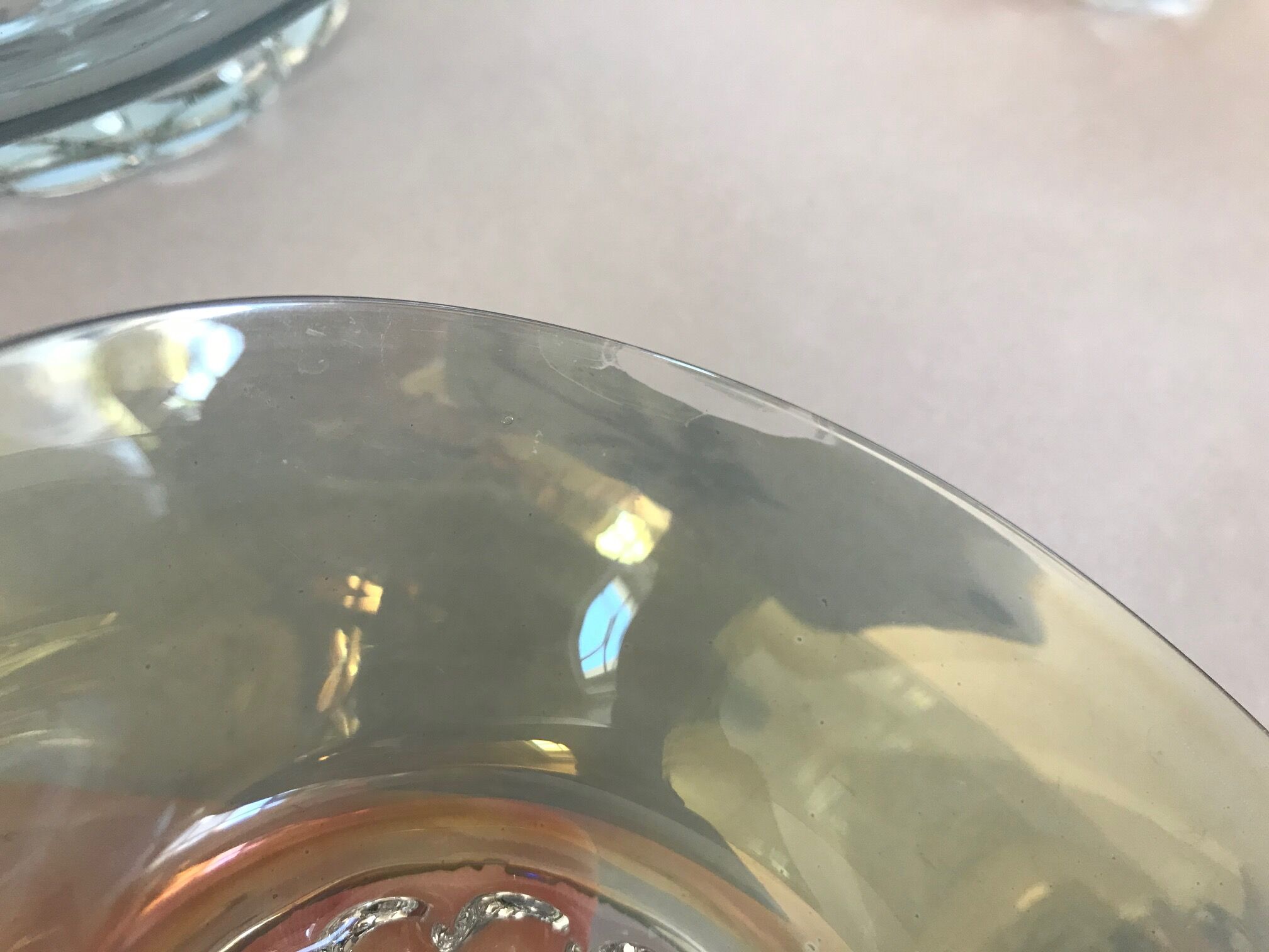 Cut and old coloured bowls