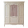 Baroque 3-door wardrobe repainted in white.