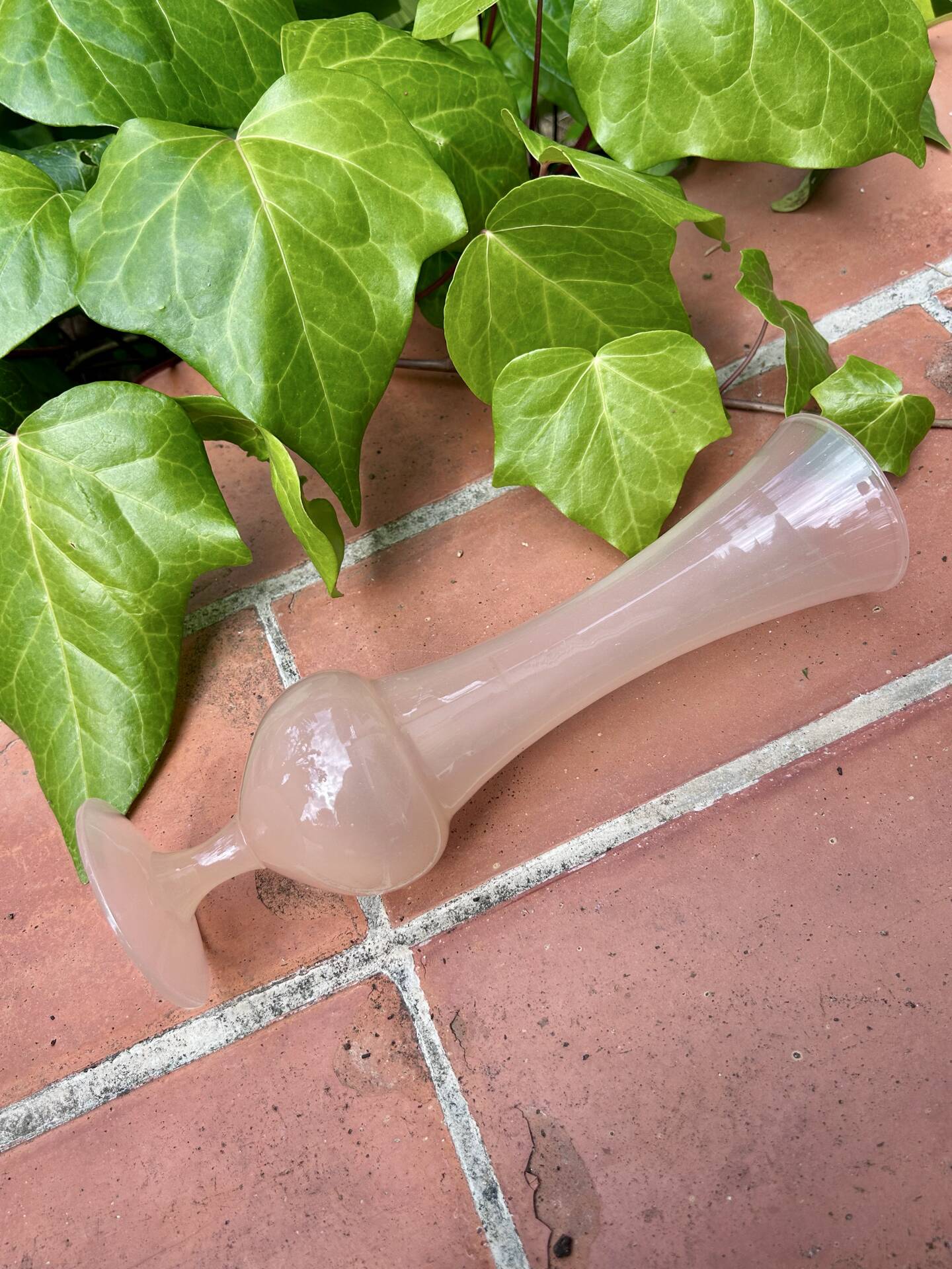 Vintage powder pink vase