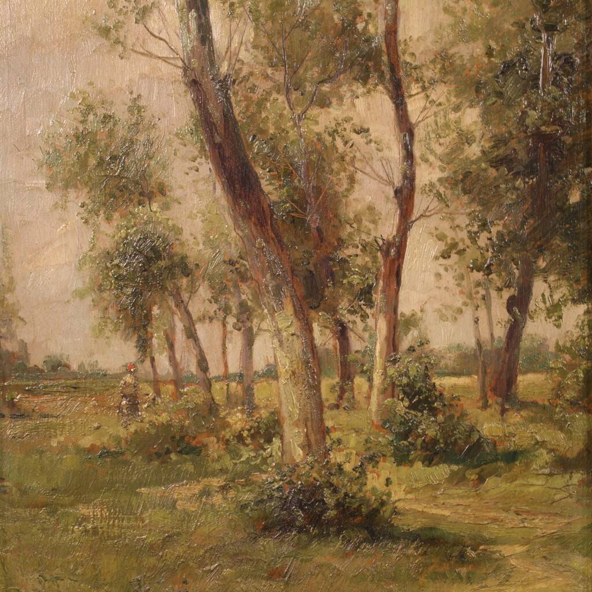 Tableau paysage italien signé M. Gheduzzi des années 40