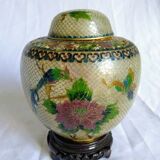 Openwork plique-à-jour enamel pot - 1920 to 1949 - China