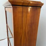 Biedermeier Display Cabinet in Cherry Veneer, Ash Burl, Austria, 1820s