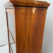 Biedermeier Display Cabinet in Cherry Veneer, Ash Burl, Austria, 1820s