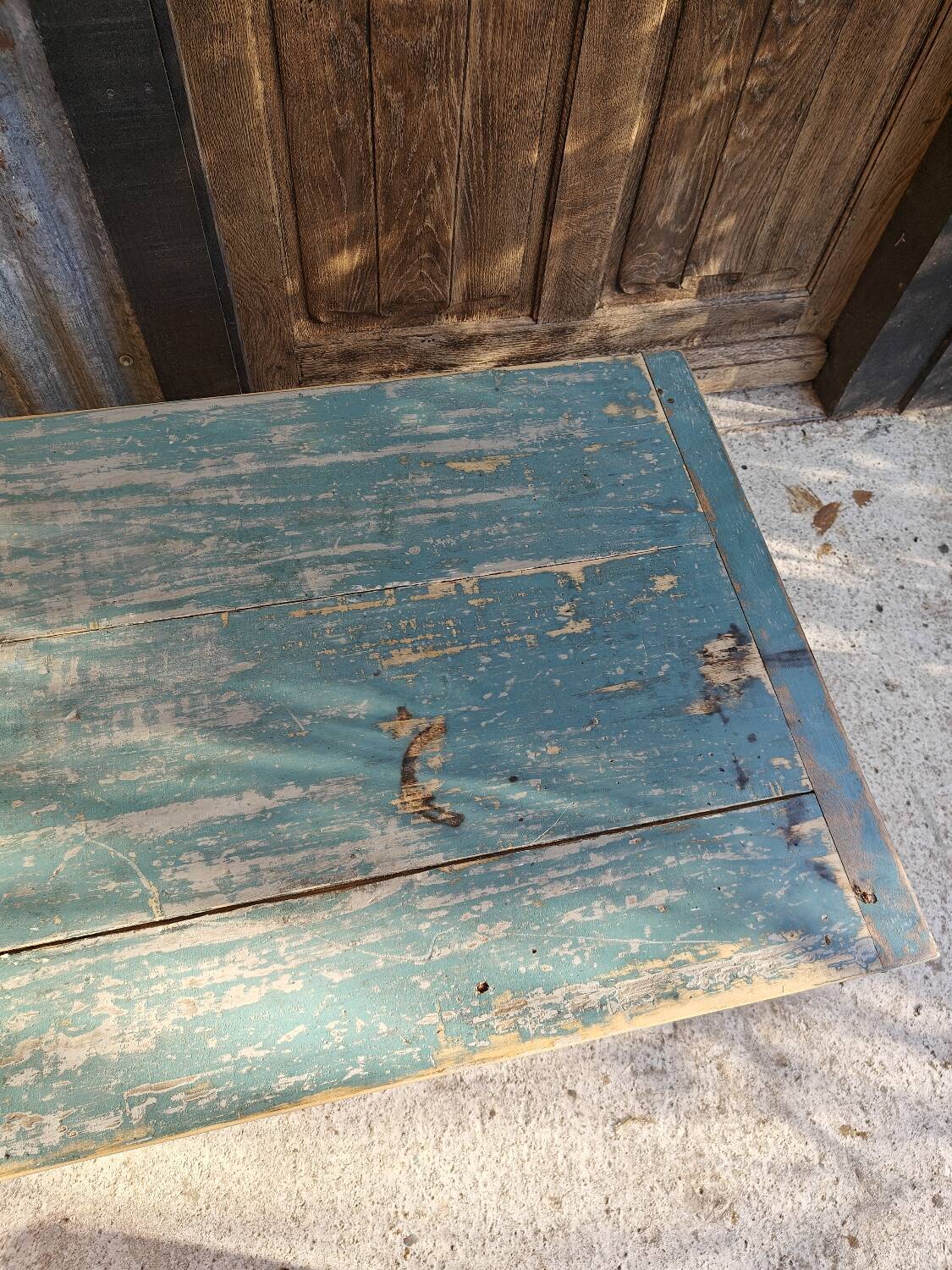 Patinated country coffee table