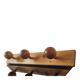 Wall-mounted coat rack with 3 ball hooks in solid pine – Scandinavian design