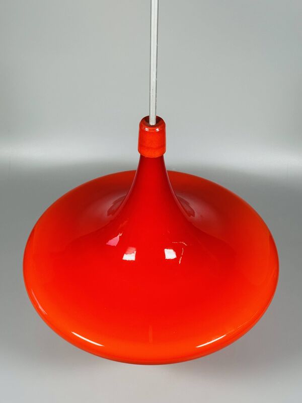 1960s/70s UFO Ceiling Lamp Hanging Lamp by Doria Leuchten Glass Space Age