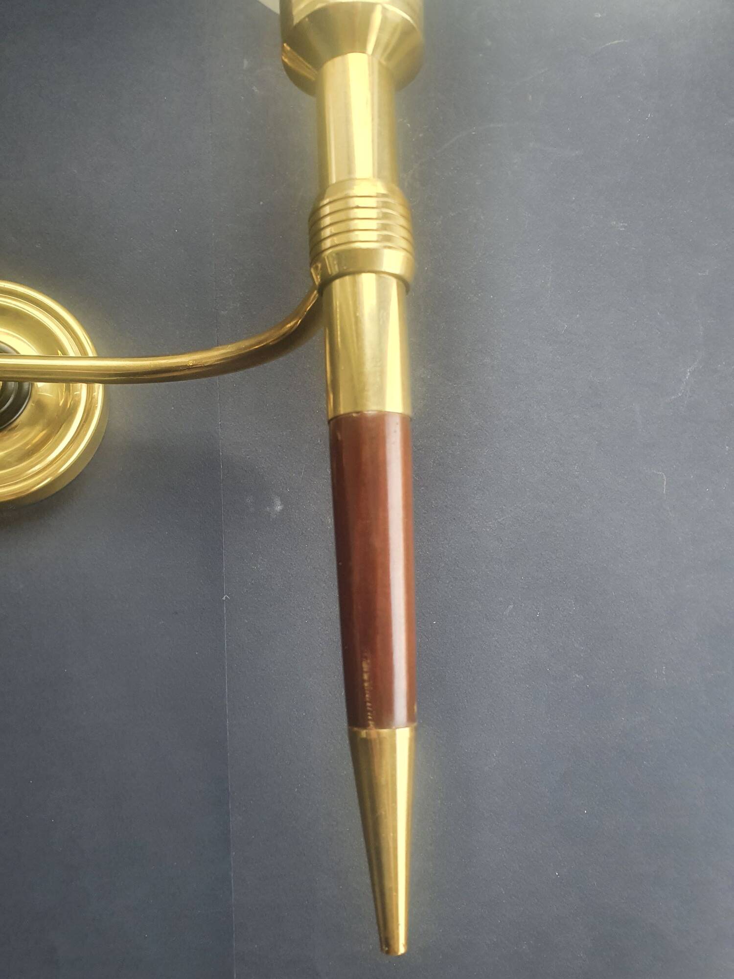 Large wall sconces torch style from the 1950s.