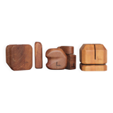 Accessoires fumeur bois signé Jacques Mauhin, nécessaire pour bureau