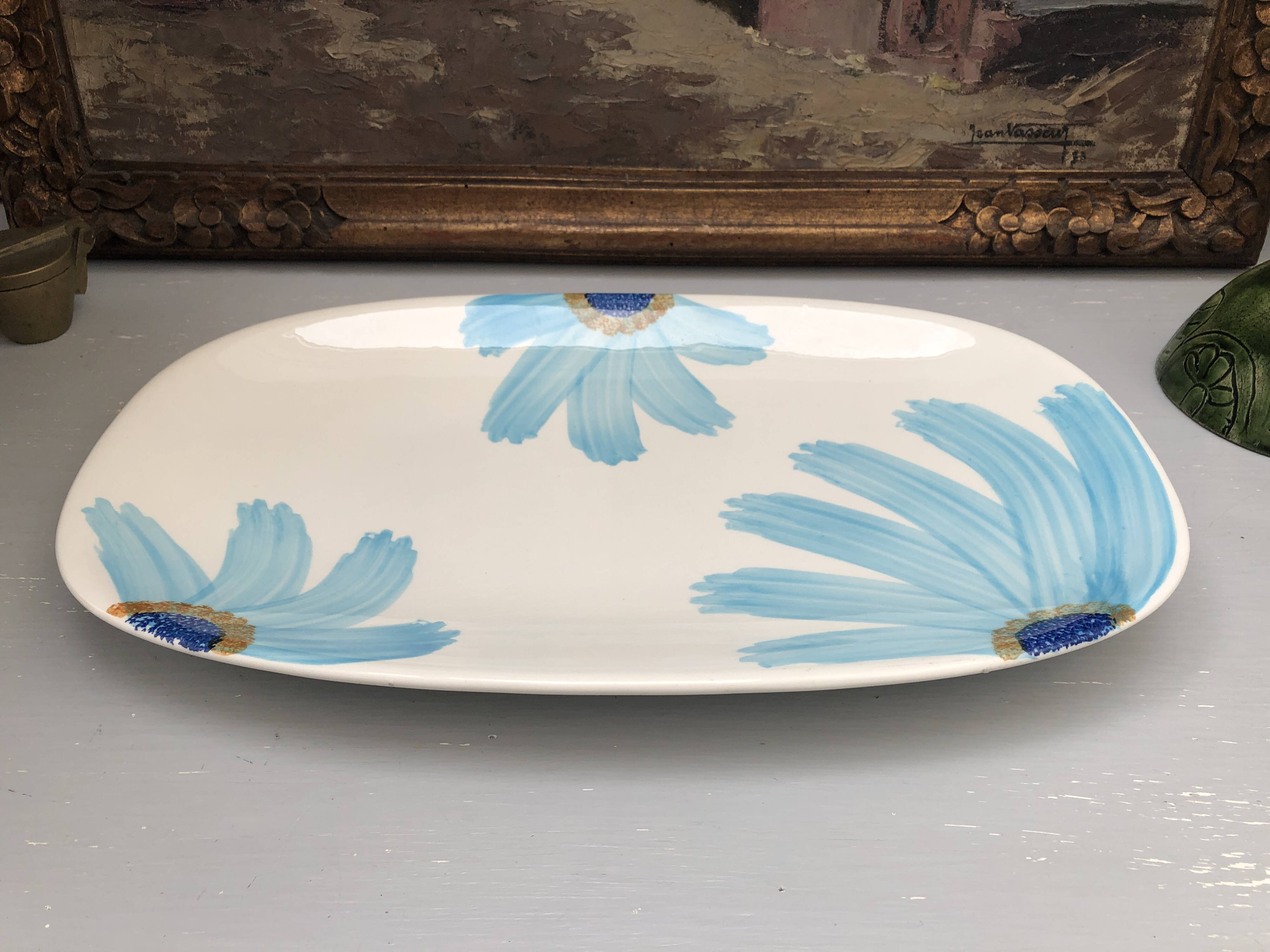 Gien France floral plate from the 1970s