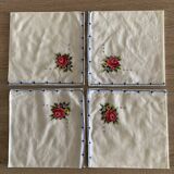 Set 4 embroidered towels