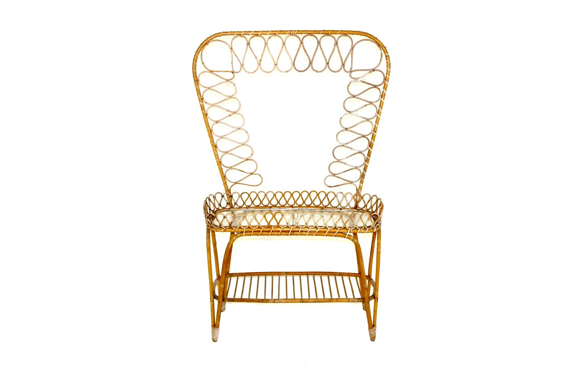 Jardinière en rotin Suède 1960