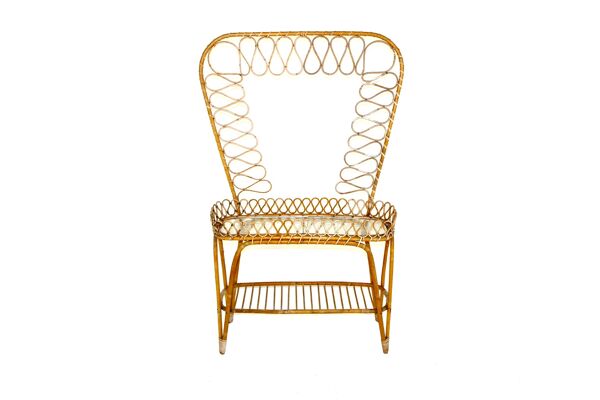 Jardinière en rotin Suède 1960
