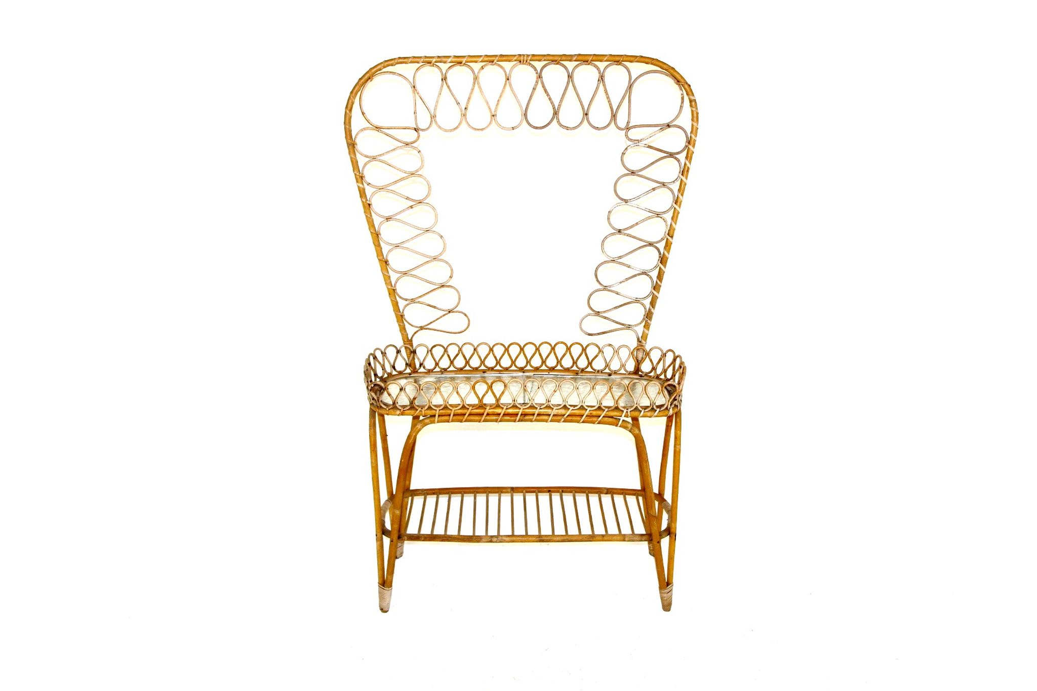 Jardinière en rotin Suède 1960