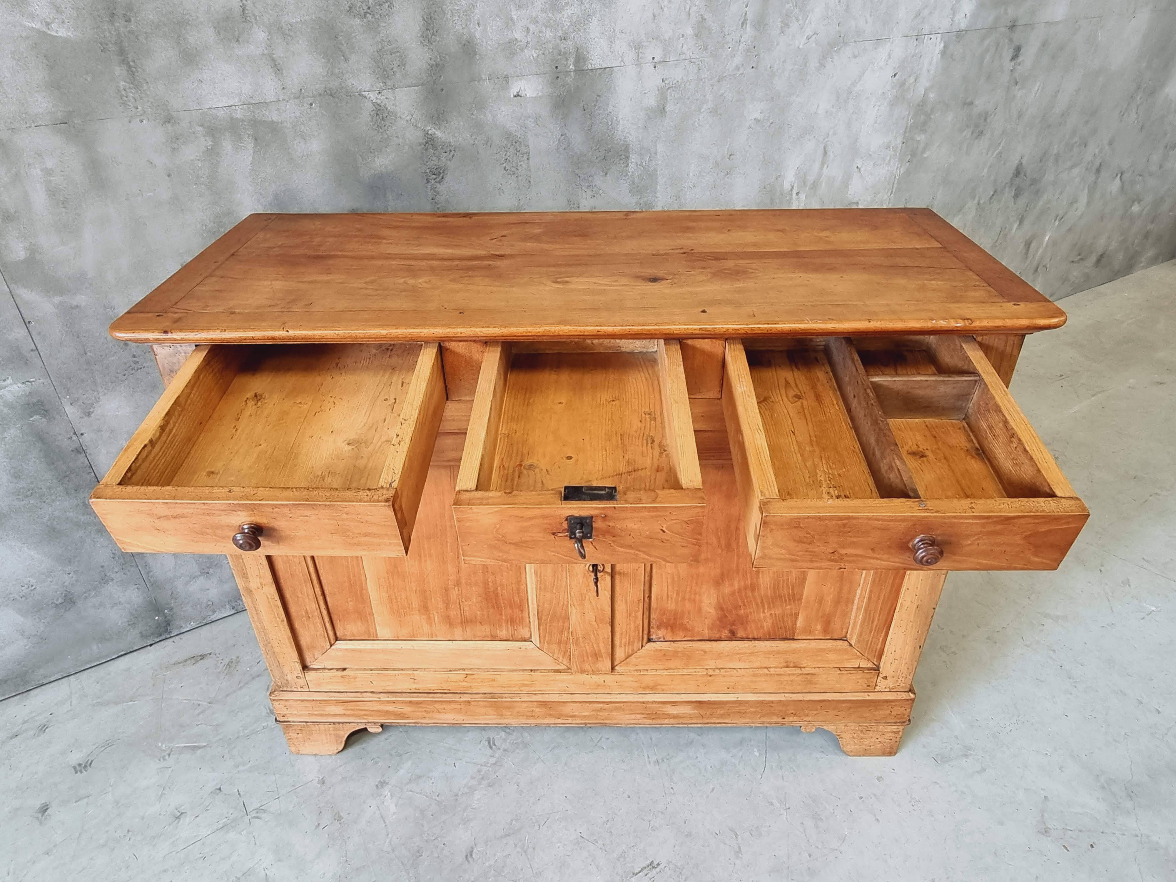 Buffet ancien enfilade commode 19ème siècle en merisier français