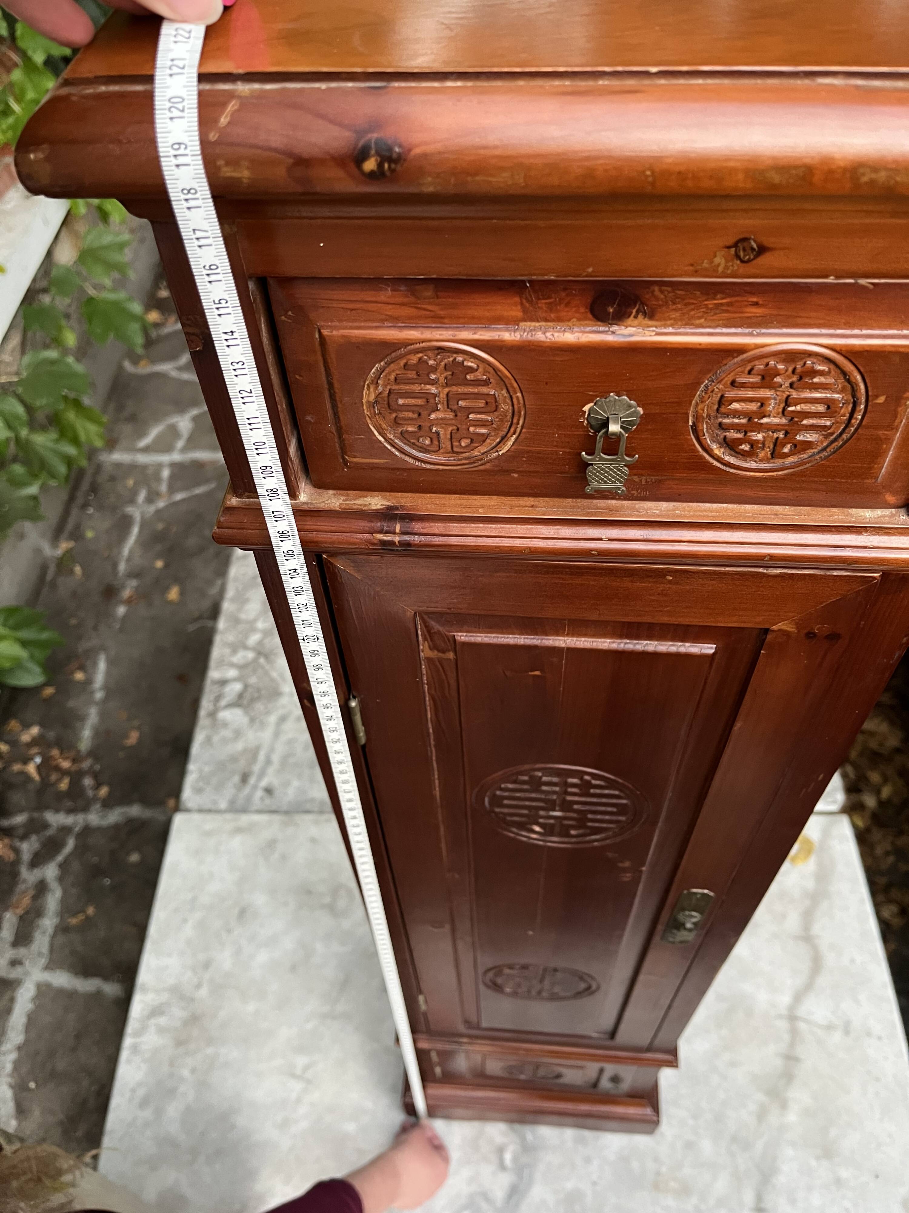 Pair of exotic wood storage columns - China