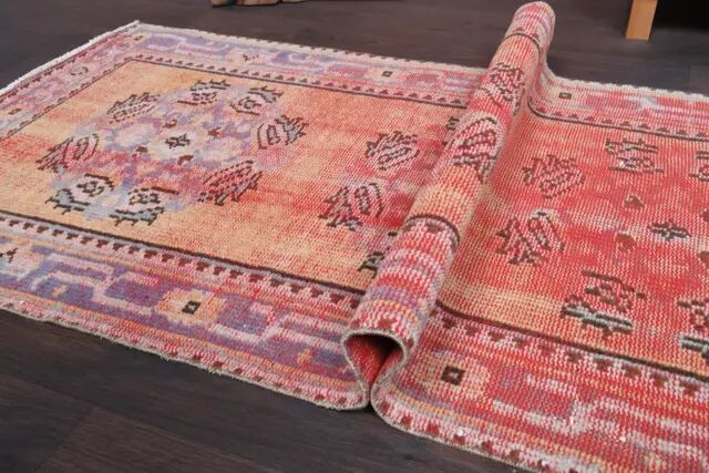 Vintage Turkish Oushak Handmade Wool Runner  80x327