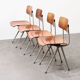 Set of 4 Result chairs 1st Edition by Friso Kramer for Ahrend de Cirkel 1958