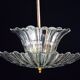 Art Deco pendant light Murano glass by Barovier, 1950