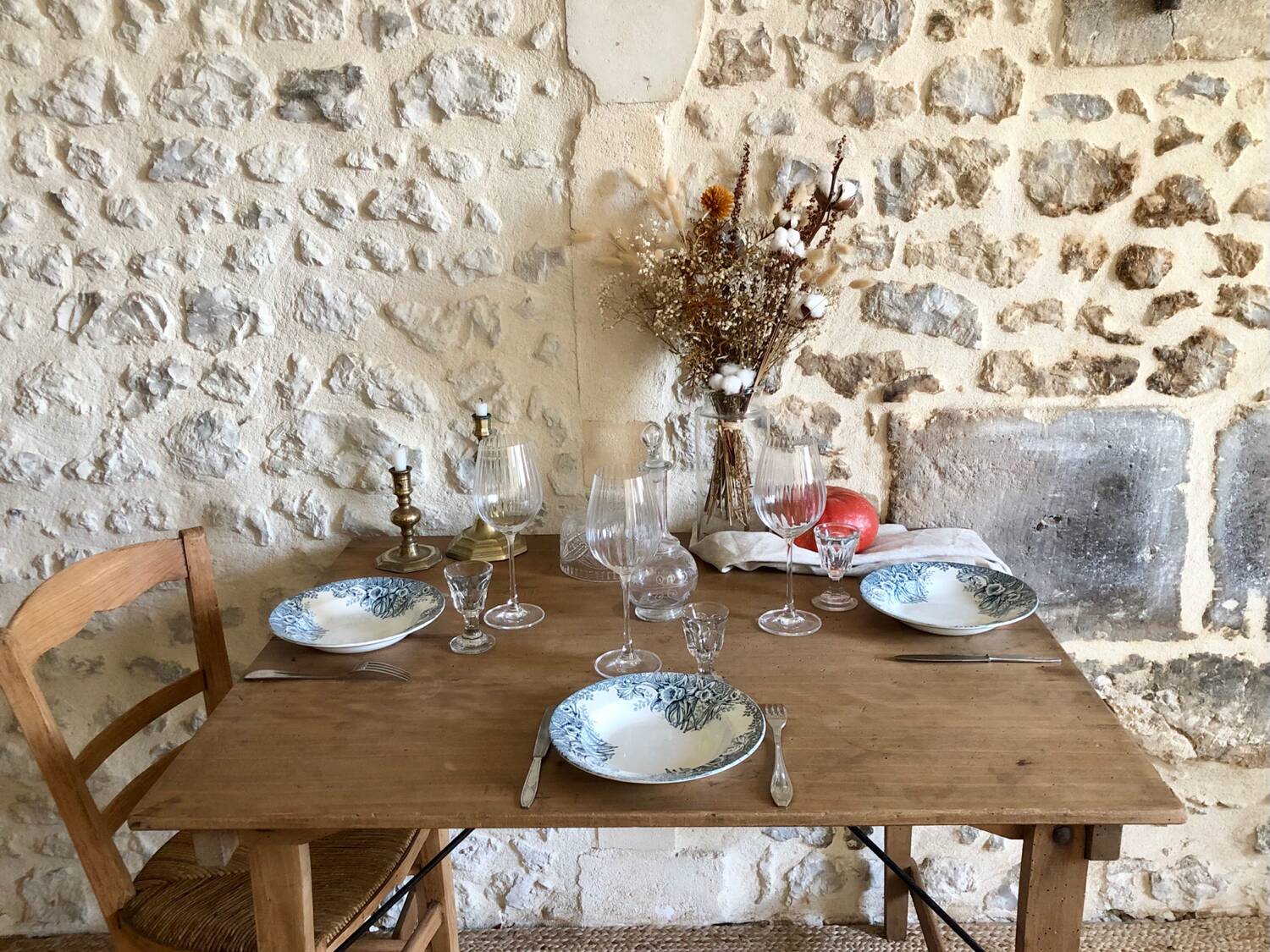 Renovated antique folding work table