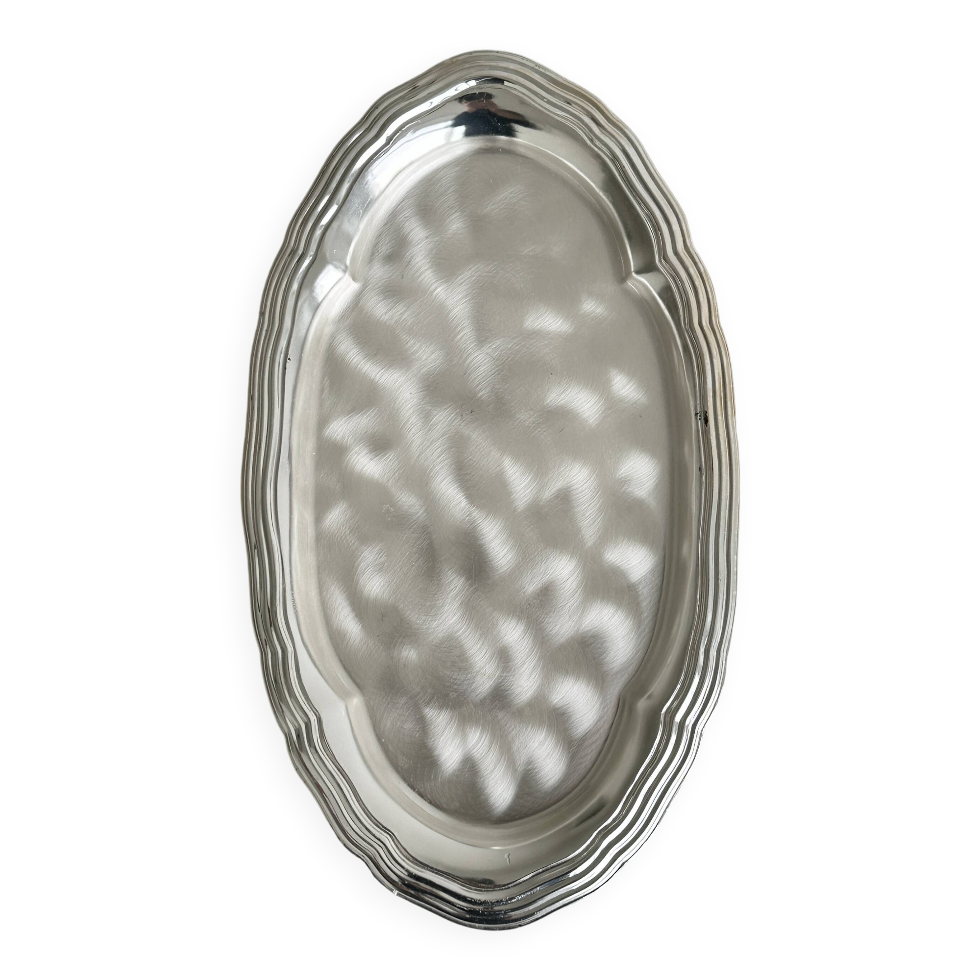 Light shiny metal tray