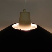 Suspension mid-century noire et blanche 1950s