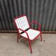 Red metal children's garden armchair