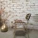 Chaise vintage strafor tubulaire revisité ethnique avec du wax