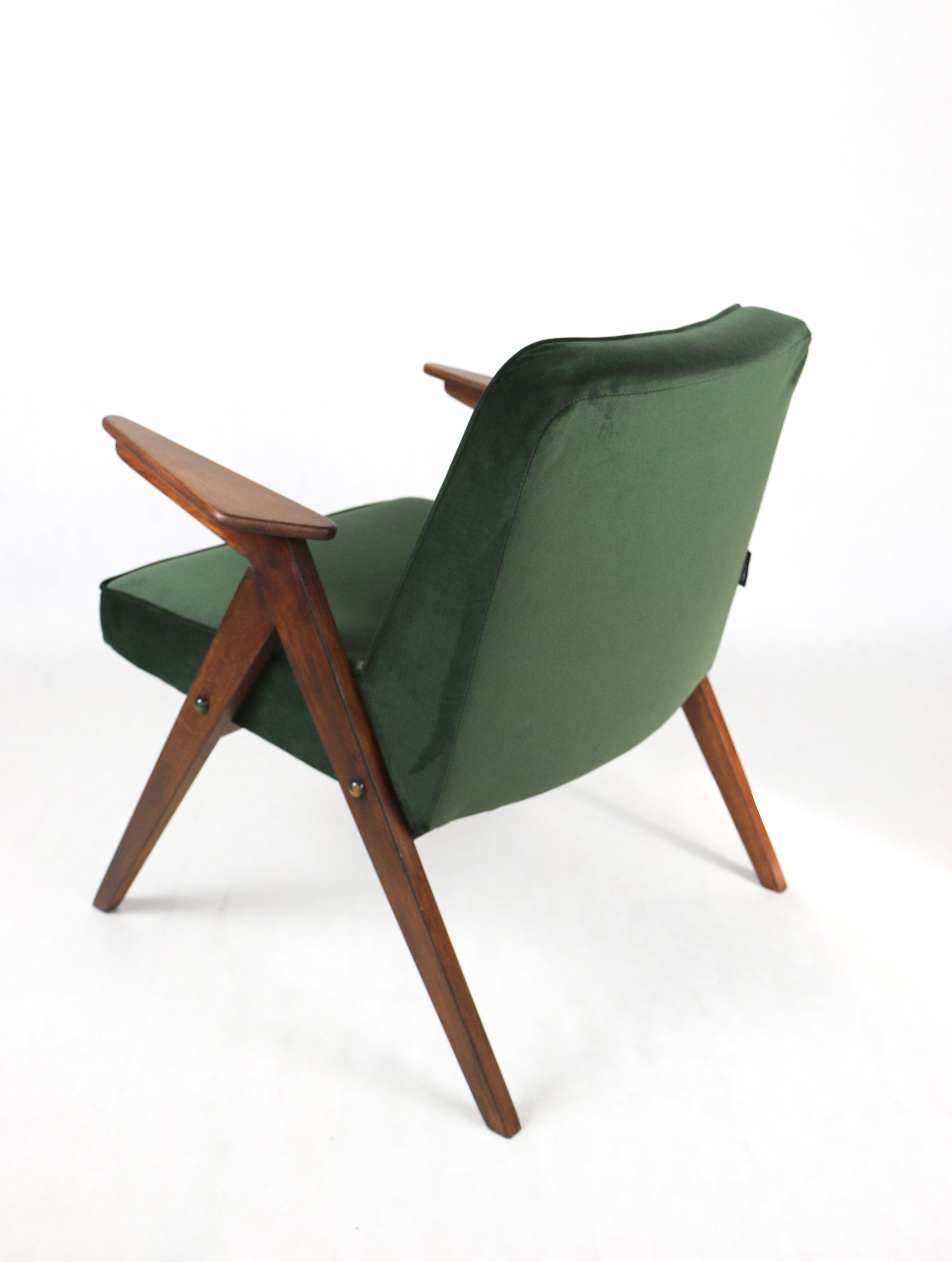 Green Olive Bunny Armchair by Józef Chierowski, 1970s