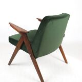 Green Olive Bunny Armchair by Józef Chierowski, 1970s