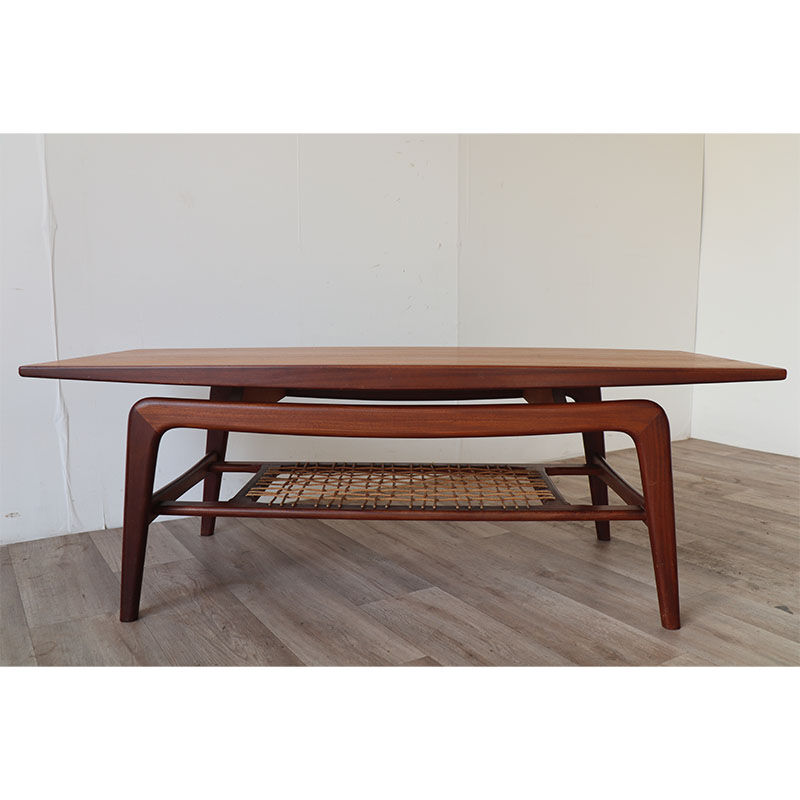 Scandinavian teak coffee table Samcom 1960 edition