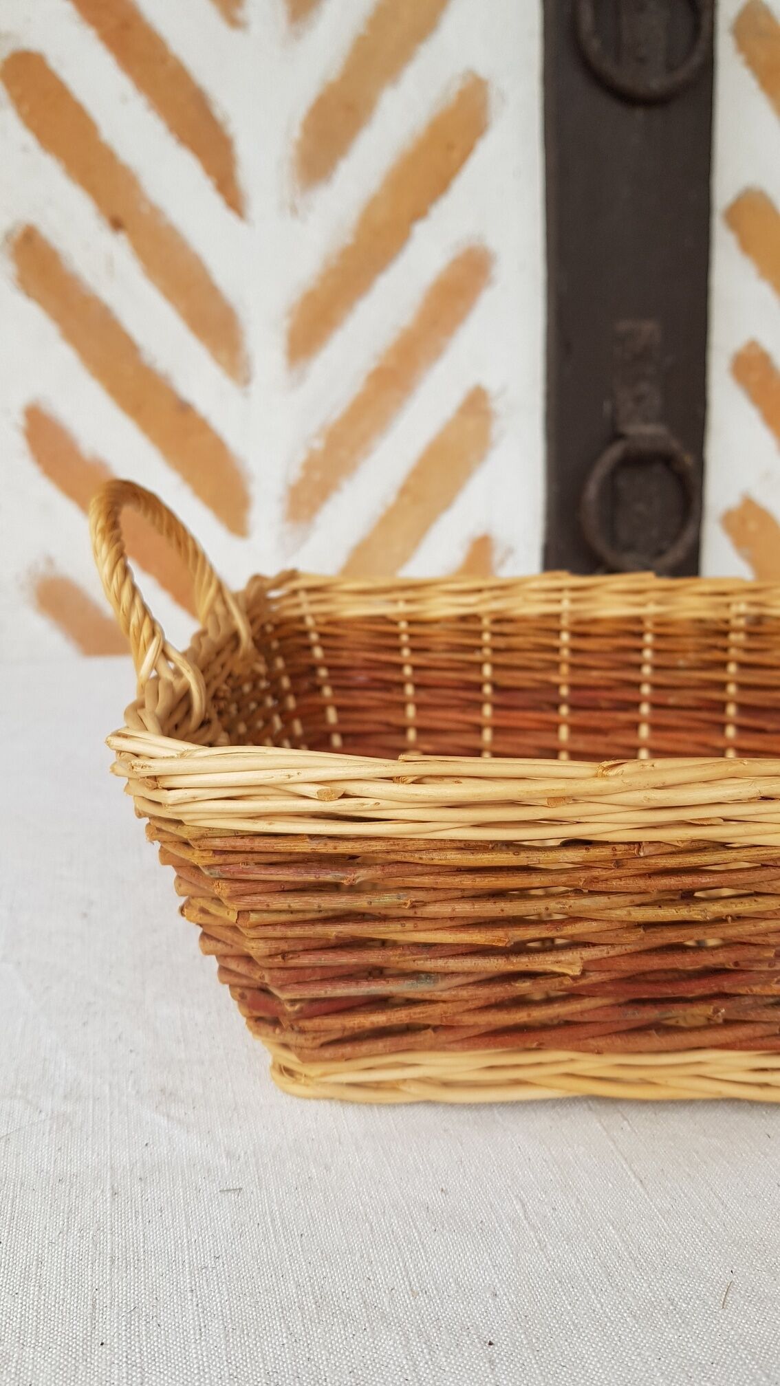 Corbeille panier en osier rectangle