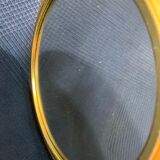 Plateau centre de table miroir vintage dorée