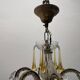 Crystal Beaded Murano Glass Drop Chandelier 1950’s